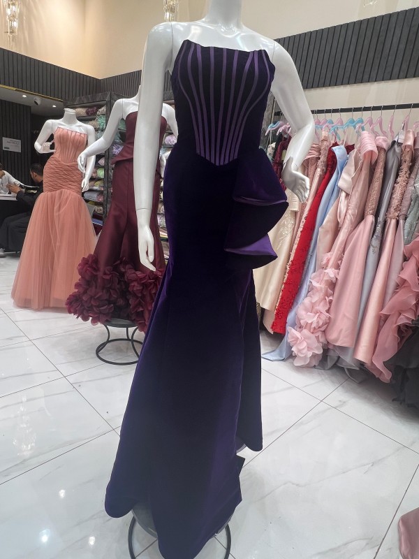 فستان سهره قطيفه كورسيه